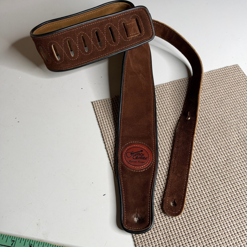 Guitar Center Custom Straps Brown Suede Padded Guitar Strap Adjustable